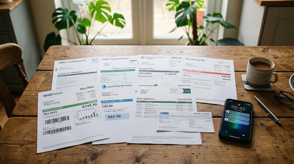 Como pagar contas pelo Mercado Pago e organizar seus pagamentos no app 2 Boletos em papel em cima de uma mesa com uma calculadora ao lado