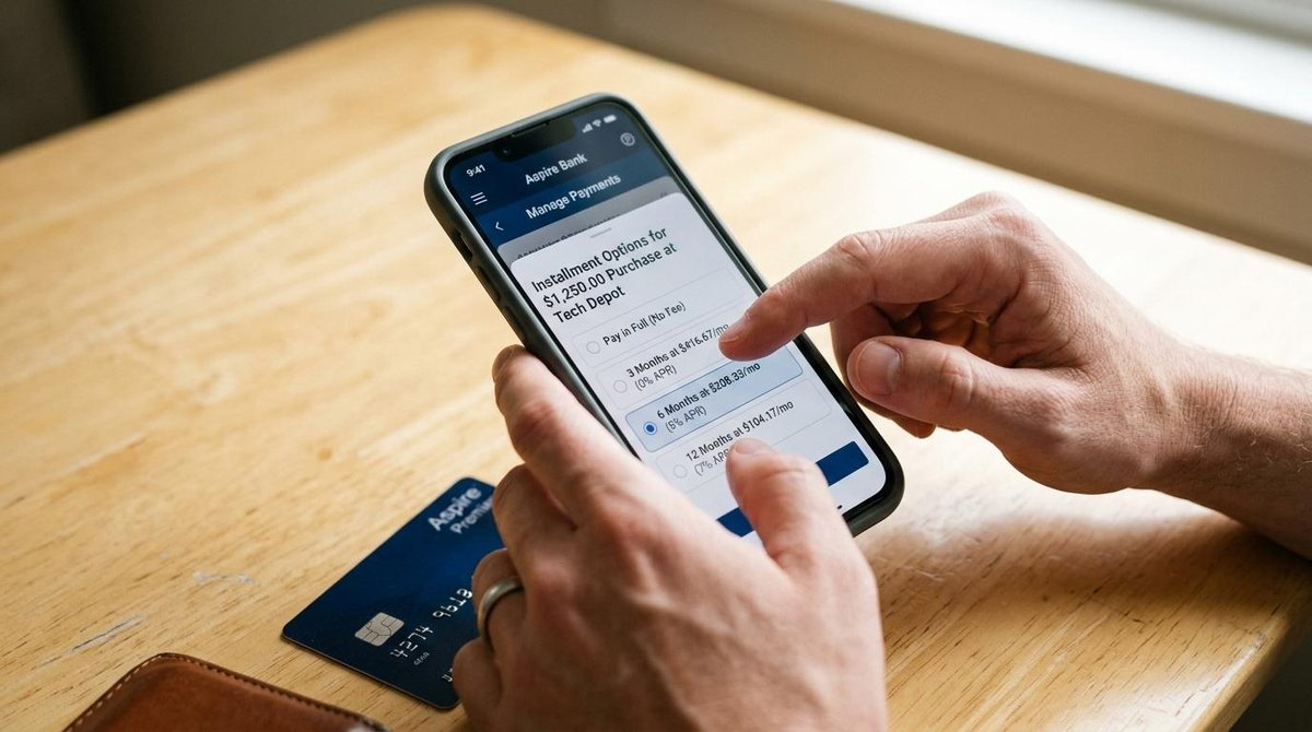 Mercado Pago crédito vs cartão de crédito: comparativa para escolher a melhor opção 3 Pessoa com o celular em mão configurando o aplicativo do banco