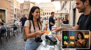 Como pagar no exterior com cartão Mercado Pago sem gastar demais com IOF e taxas 2 Guide scene for como-pagar-no-exterior-com-cartão-mercado-pago-sem-iof-alto